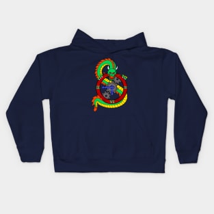 Dragon Steampunk Clock Kids Hoodie